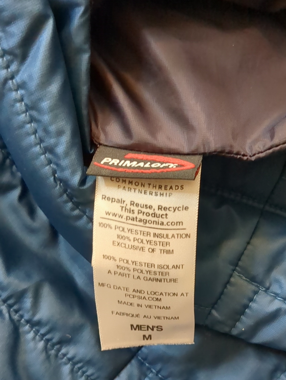 Patagonia Men's M Nano Puff Blue Jacket - Picture 4 of 6
